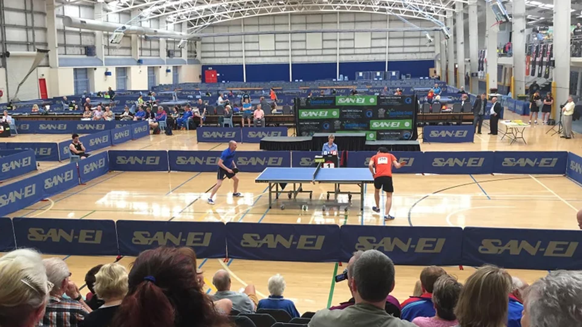 Table tennis tournament at the Caloundra Indoor Stadium.