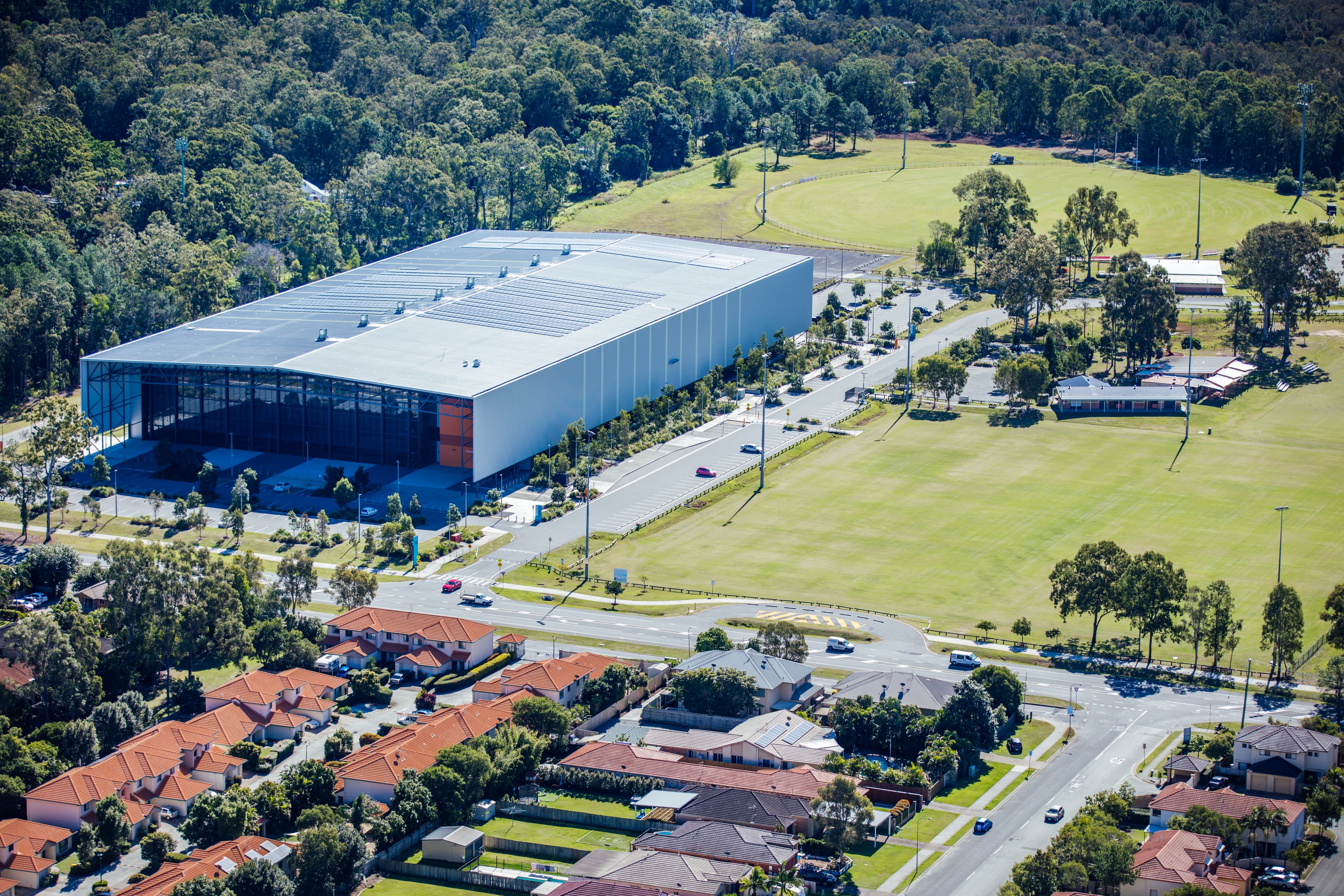 Aerial view of Coomera Indoor Sports Centre