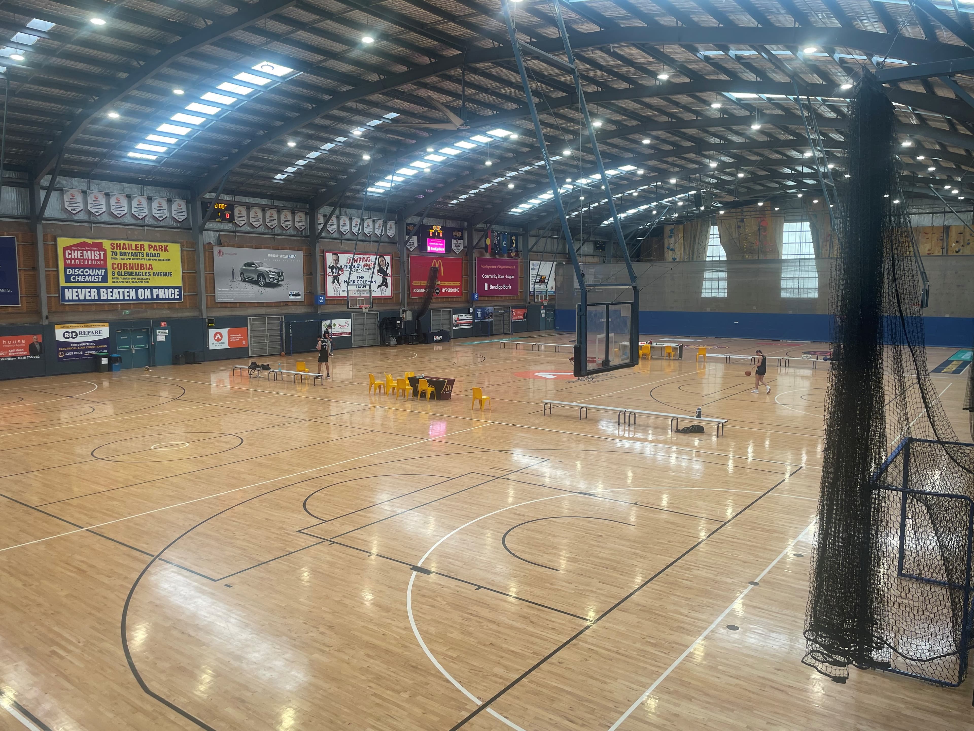 Image of courts inside the Cornubia Park Sports Centre