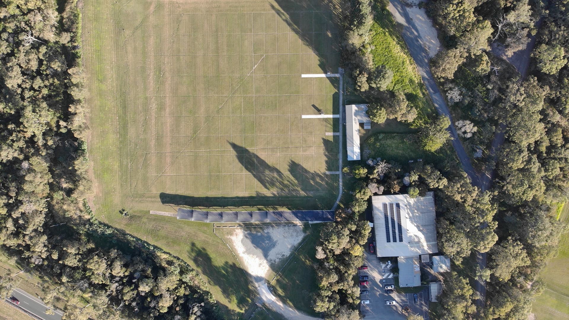 Bird eye view of the Mt Petrie Bowmen archery field.