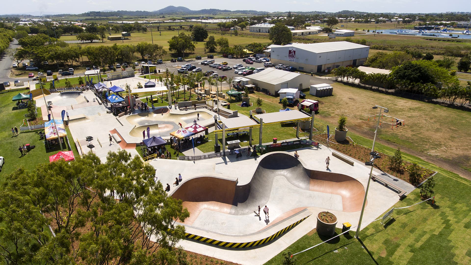 An aerial view of Sugarbowl Mackay.