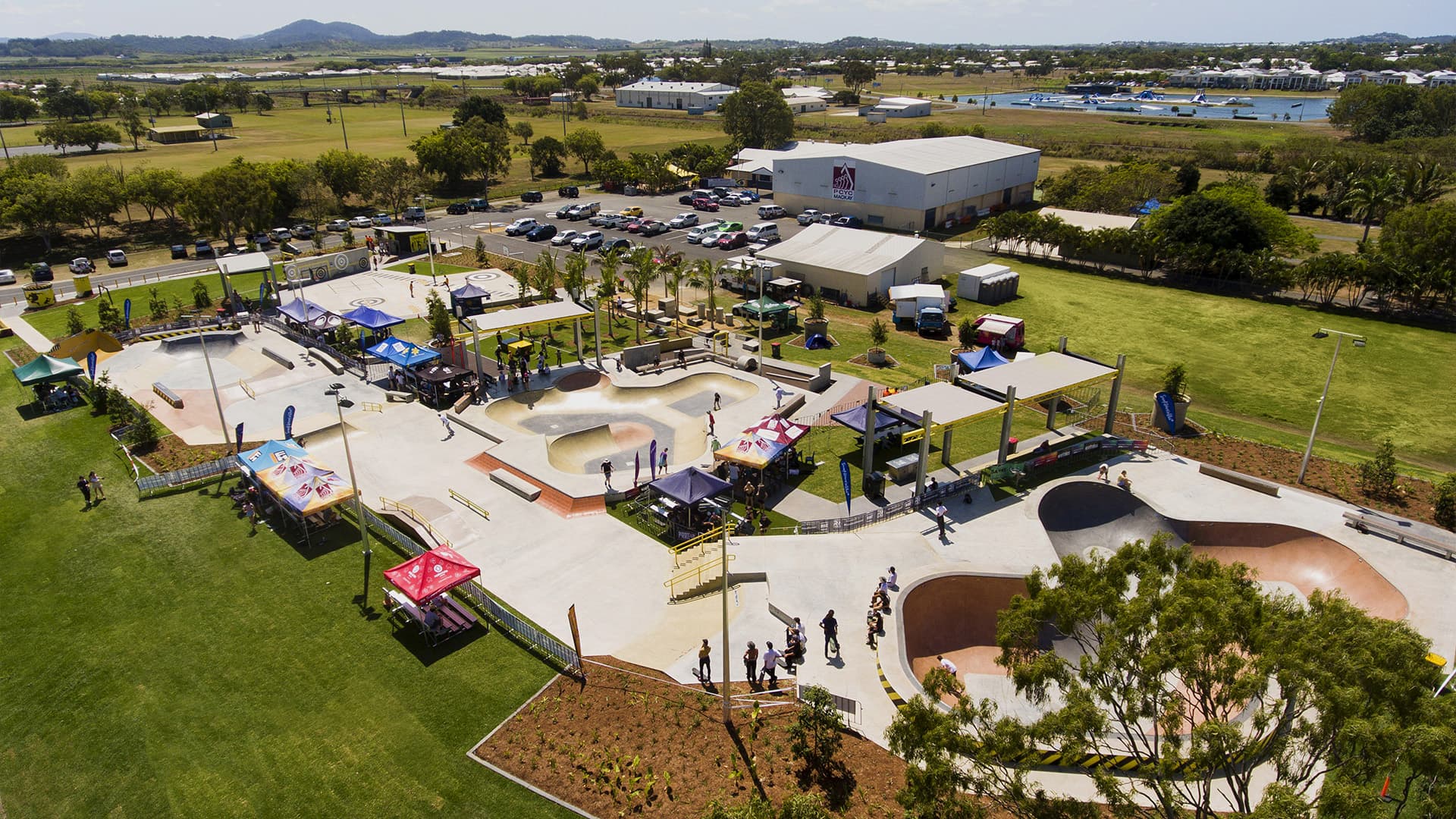 An aerial view of Sugarbowl Mackay.