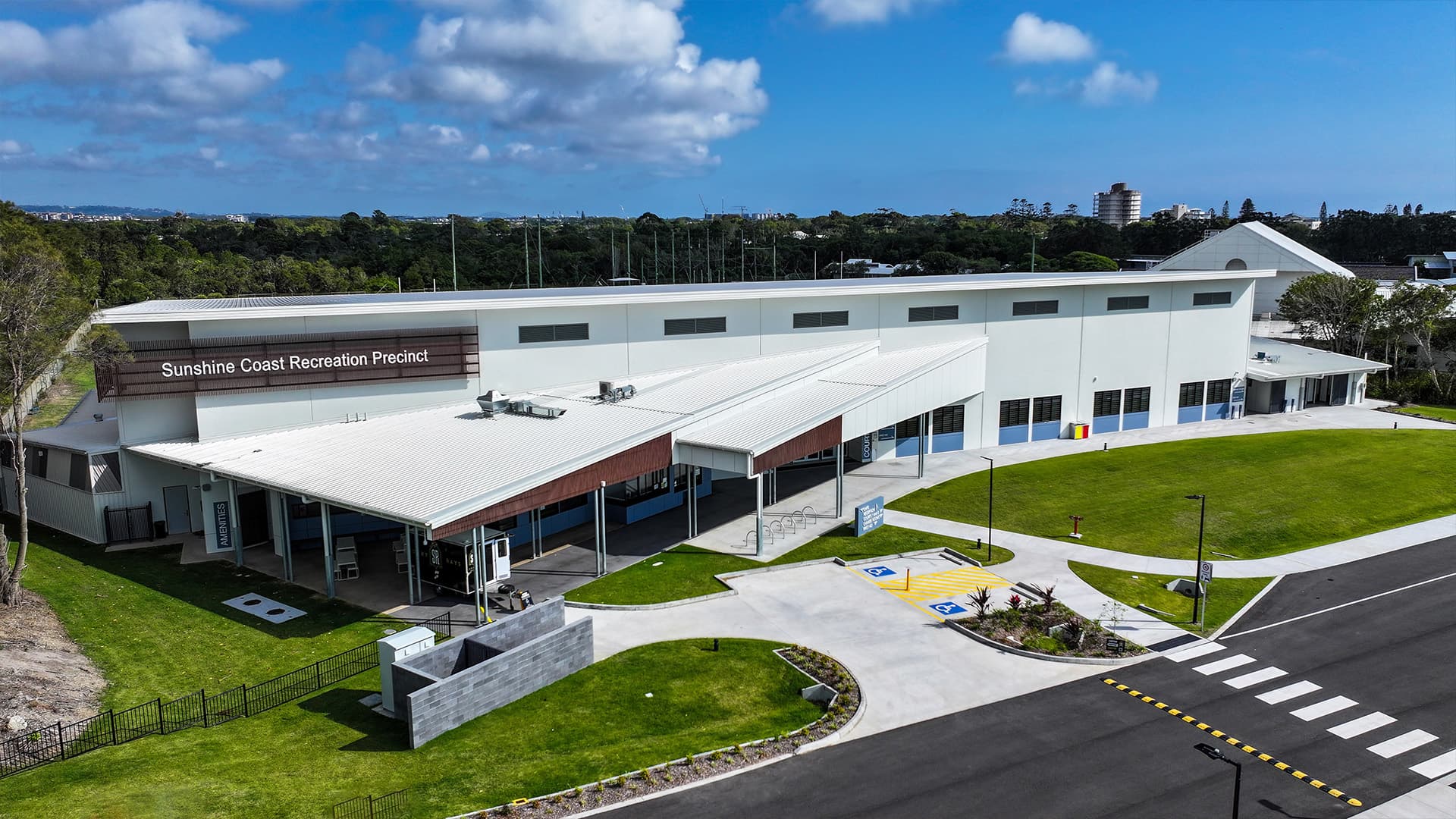 An aerial view of the Sunshine Coast Recreation Precinct.