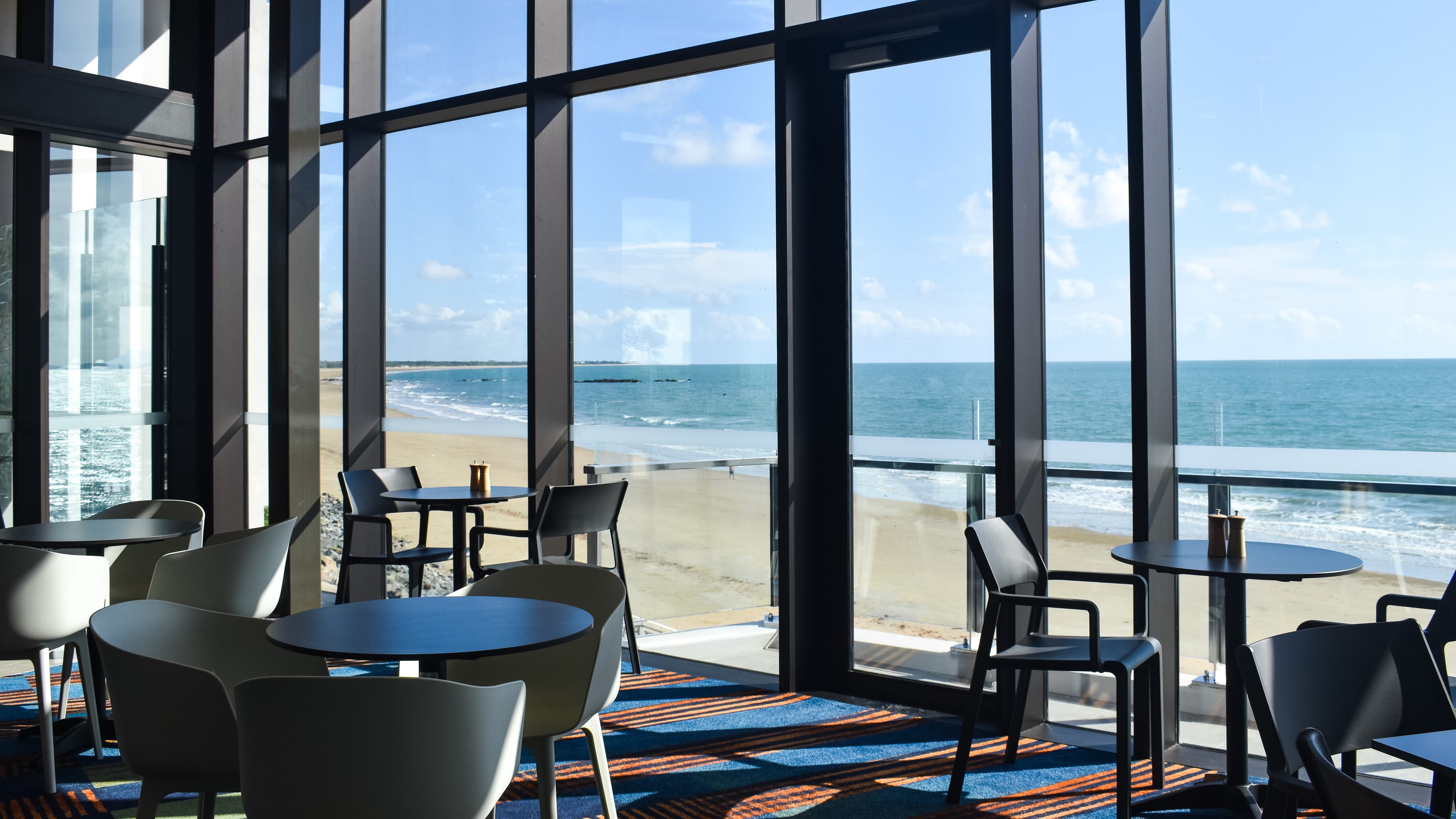 View from the dining room of the Keppel Bay Sailing Club clubhouse